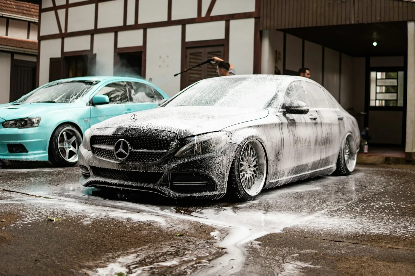 Professional hand wash for a vehicle